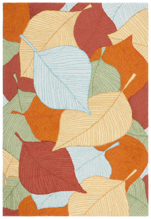 Safavieh Easy Care 4'-0" x 6'-0" Rug in Rust / Green