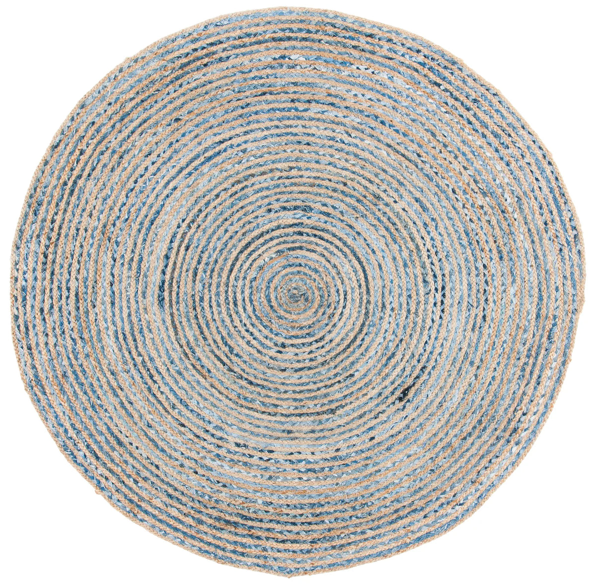 Safavieh Cape Cod 5'-0" x 5'-0" Rug in Natural / Blue