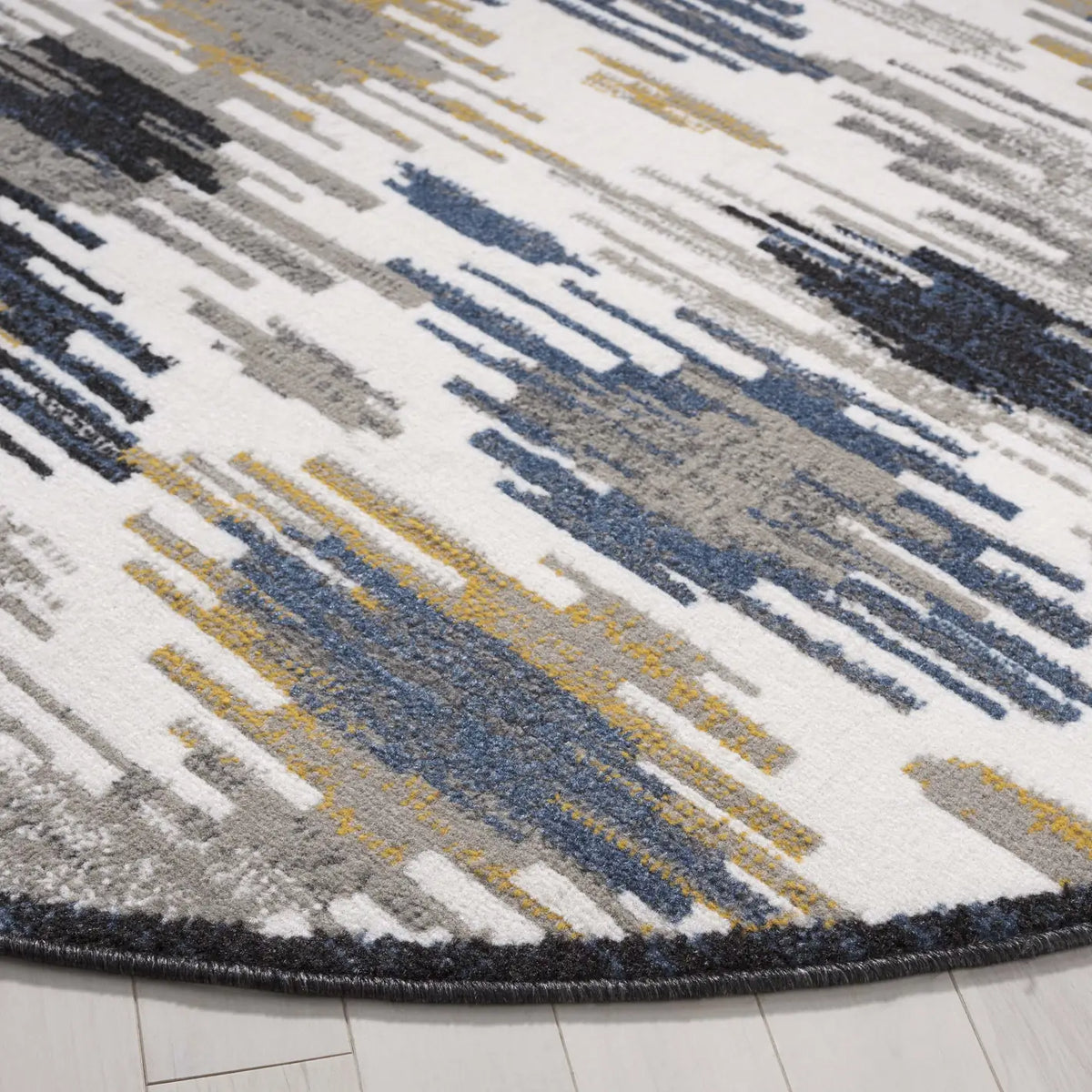 Safavieh Pyramid 6'-7" x 6'-7" Rug in Ivory / Grey Navy