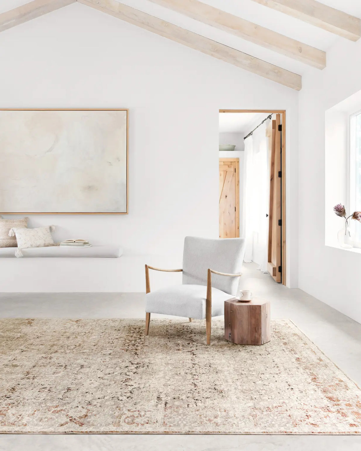 Loloi Theia The-07 Natural/Rust Rug - room scene 1