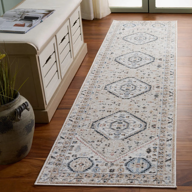 Safavieh Bayside 2'-2" x 8'-0" Rug in Ivory / Beige Blue