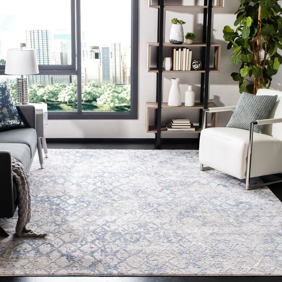Safavieh Amelia 700 10'-0" x 14'-0" Rug in Light Grey / Blue