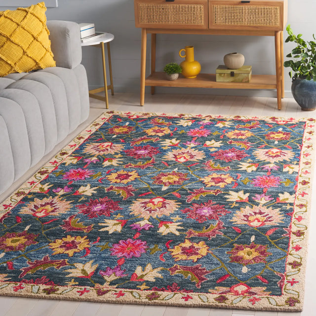Safavieh Aspen 4'-0" x 6'-0" Rug in Navy / Red