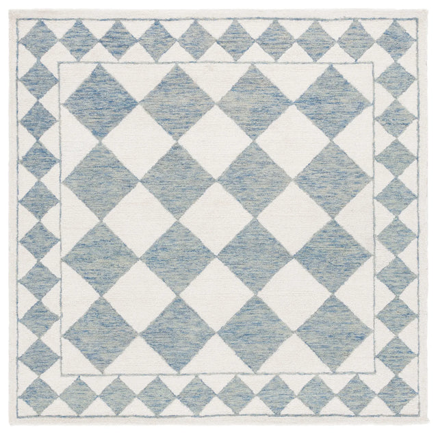 Safavieh Ebony 6'-0" x 6'-0" Rug in Blue / Ivory