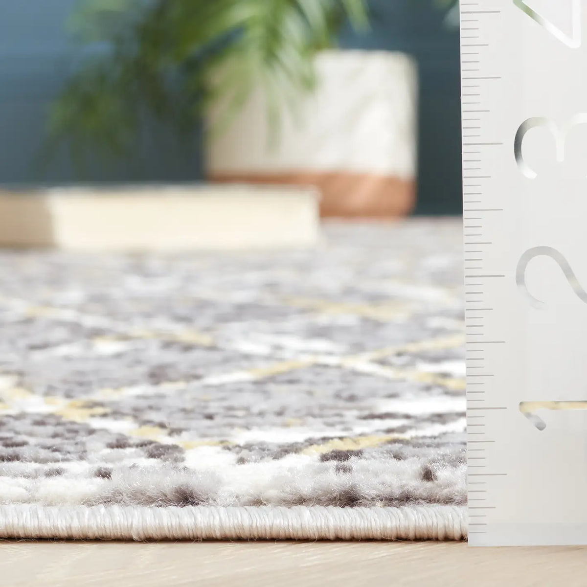 Safavieh Lagoon 4'-0" x 6'-0" Rug in Grey / Gold