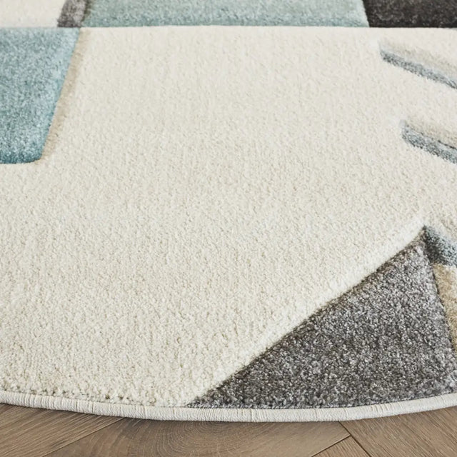 Safavieh Hollywood 6'-7" x 6'-7" Rug in Ivory / Aqua