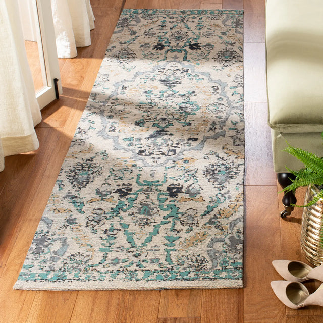 Safavieh Classic Vintage 2'-3" x 8'-0" Rug in Grey / Turquoise