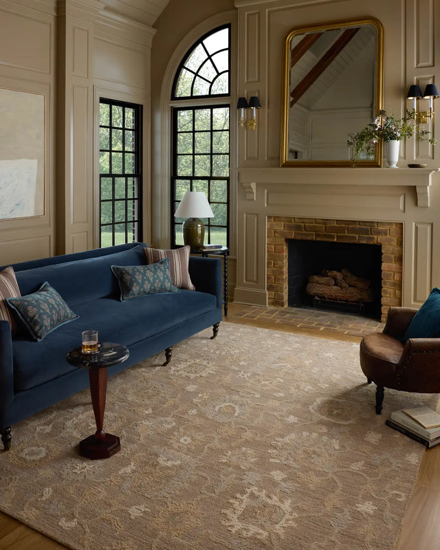Chris Loves Julia x Loloi Dorothea DRT-01 Bark / Stone Rug - room scene 3