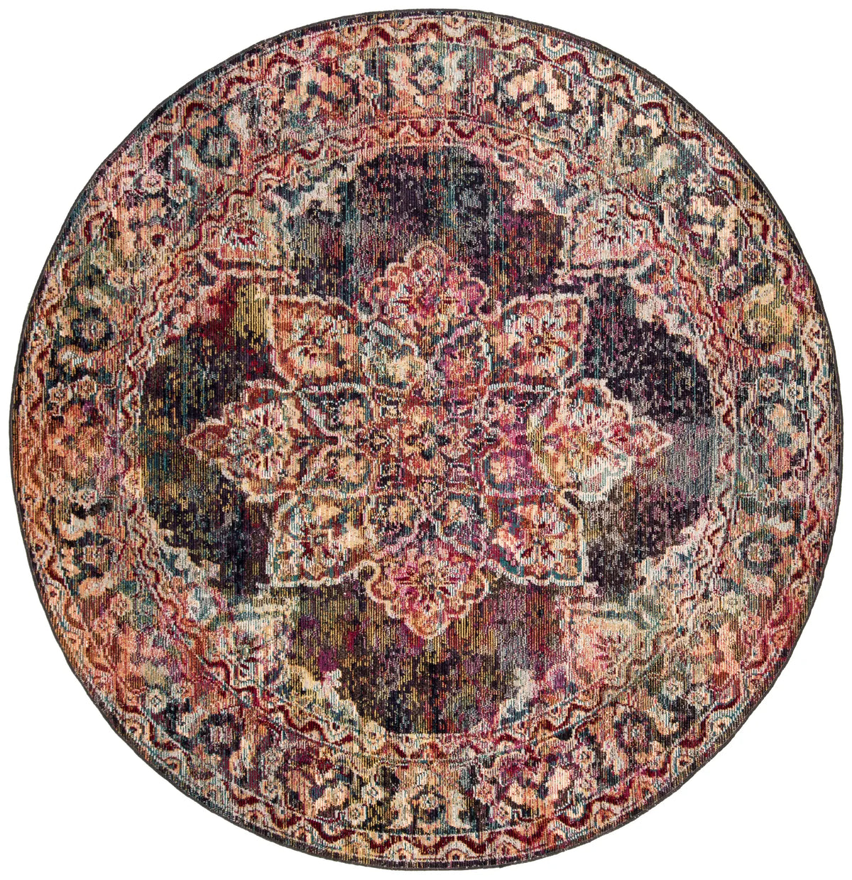 Safavieh Crystal 7'-0" x 7'-0" Rug in Navy / Light Blue