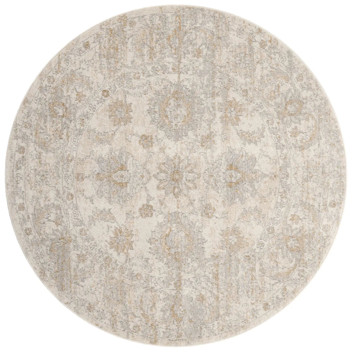 Loloi Odette Odt-03 Ivory/Beige Rug - round flat