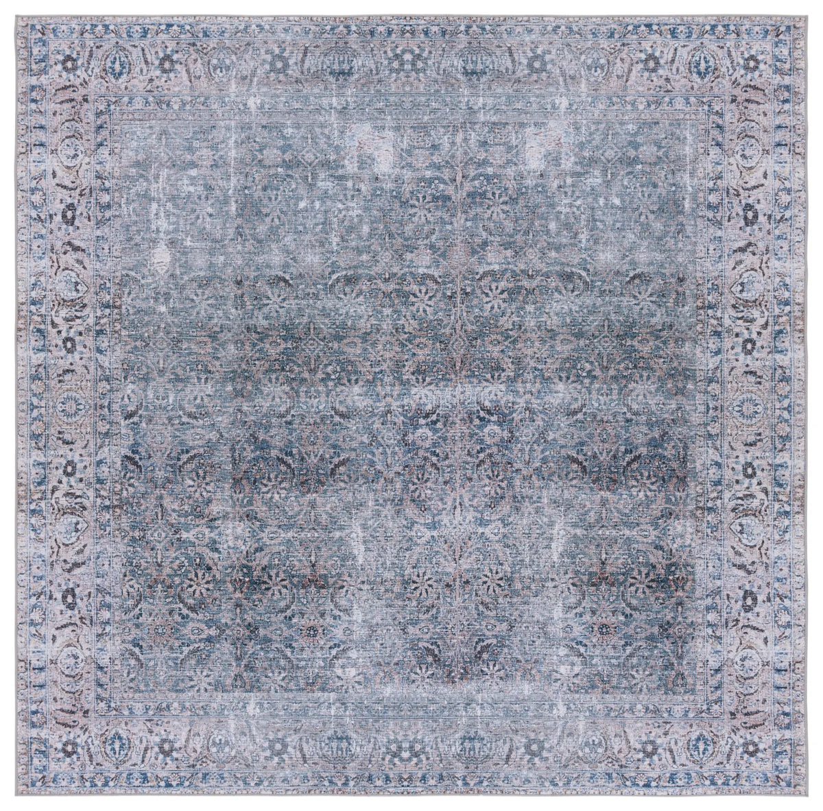 Safavieh Tucson 6'-0" x 6'-0" Rug in Green Blue / Beige
