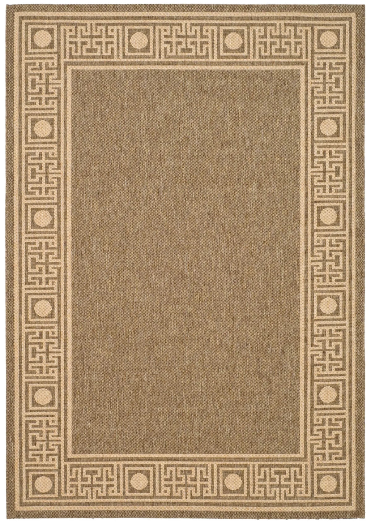Safavieh Courtyard 4'-0" x 5'-7" Rug in Dark Beig / Beige
