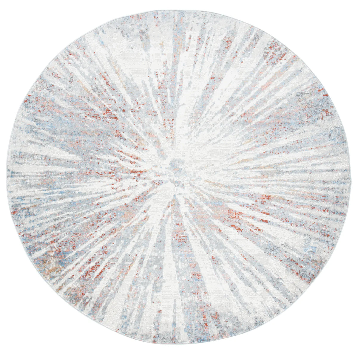 Safavieh Amelia 6'-7" x 6'-7" Rug in Grey / Rust