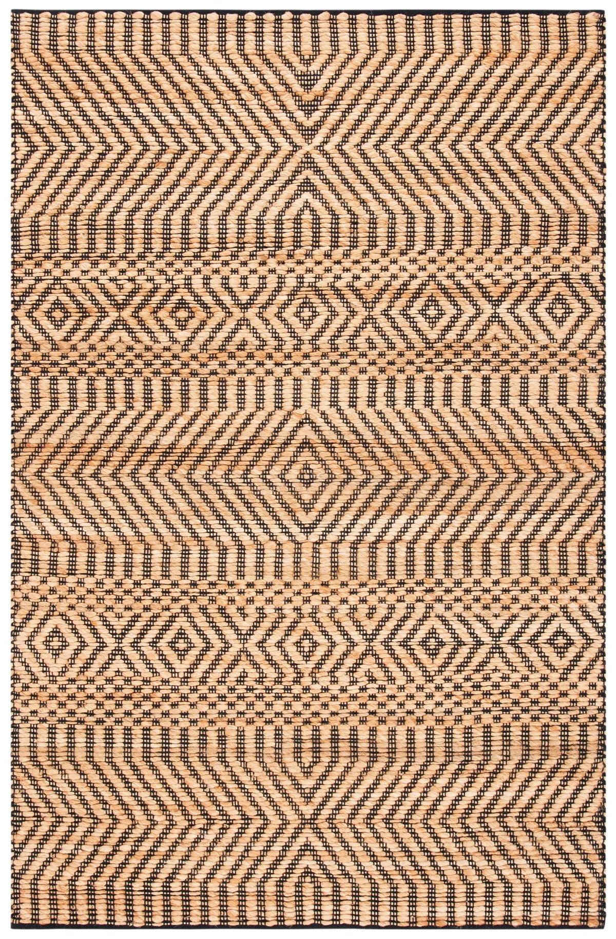 Safavieh Kilim 4'-0" x 6'-0" Rug in Natural / Black
