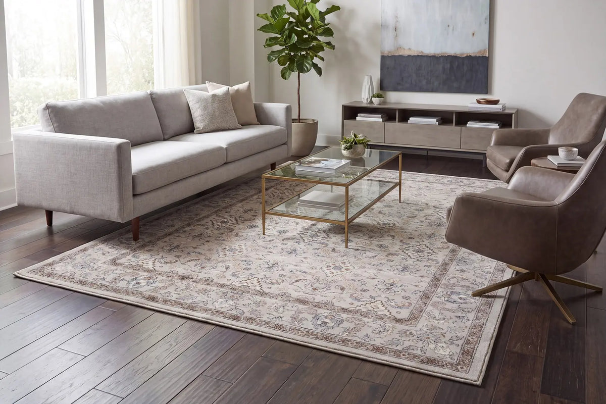 Dynamic Rugs Ancient Garden 57276 Cream/Beige Rug - Room