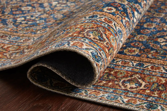 Loloi Layla Lay-09 Cobalt Blue / Spice Rugs - pile height