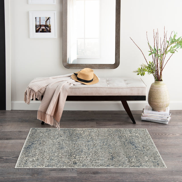 Nourison Quarry QUA17 Machine Made Dark, Grey Rug