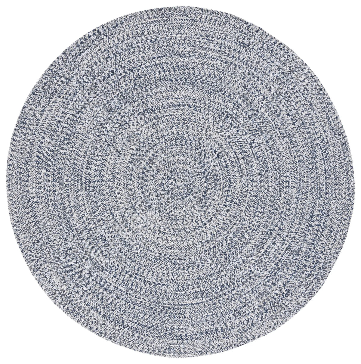 Safavieh Braided 5'-0" x 5'-0" Rug in Dark Blue / Ivory