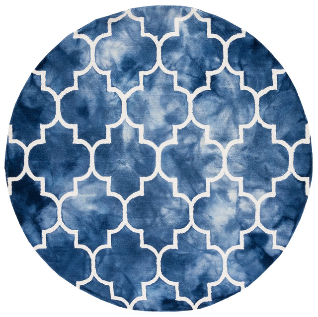 Safavieh Dip Dye 7'-0" x 7'-0" Rug in Navy / Ivory