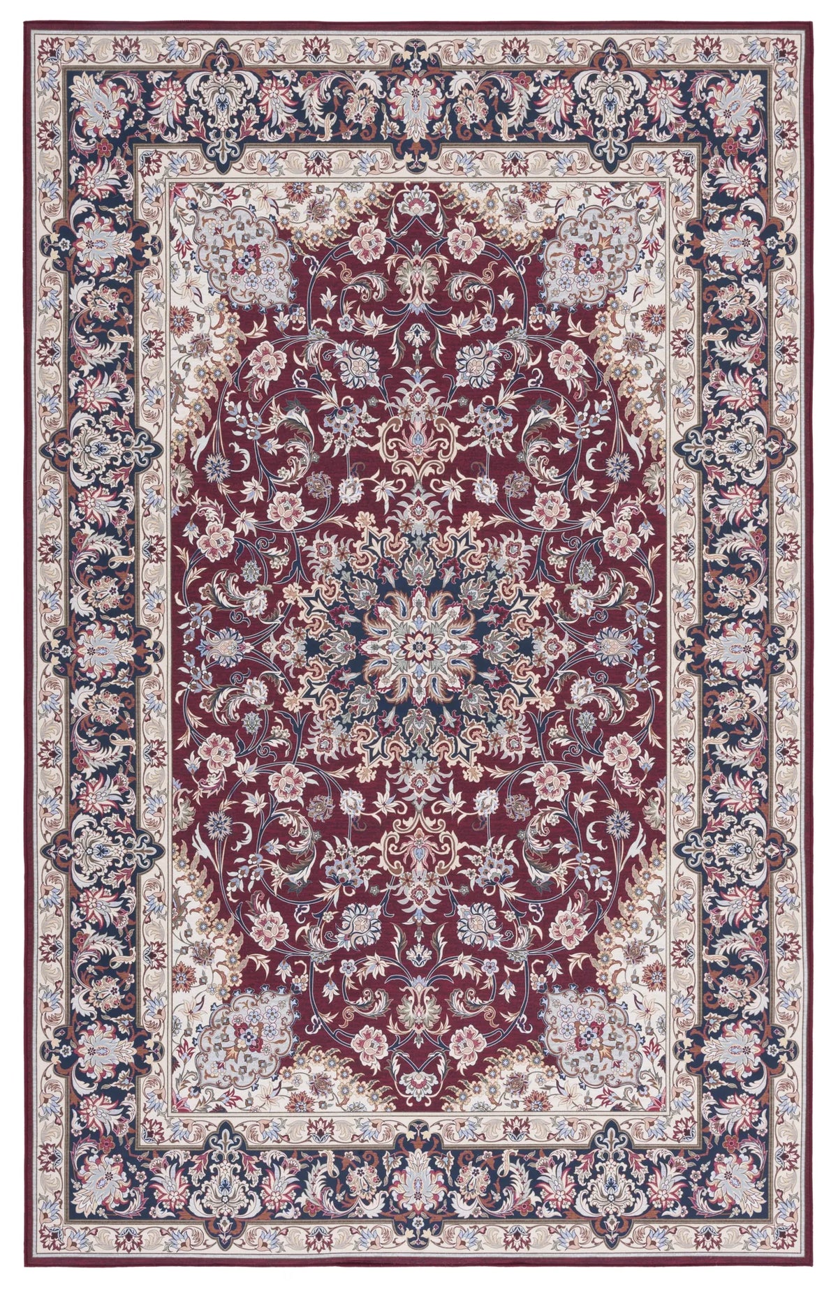Safavieh Tucson 4'-0" x 6'-0" Rug in Red / Navy