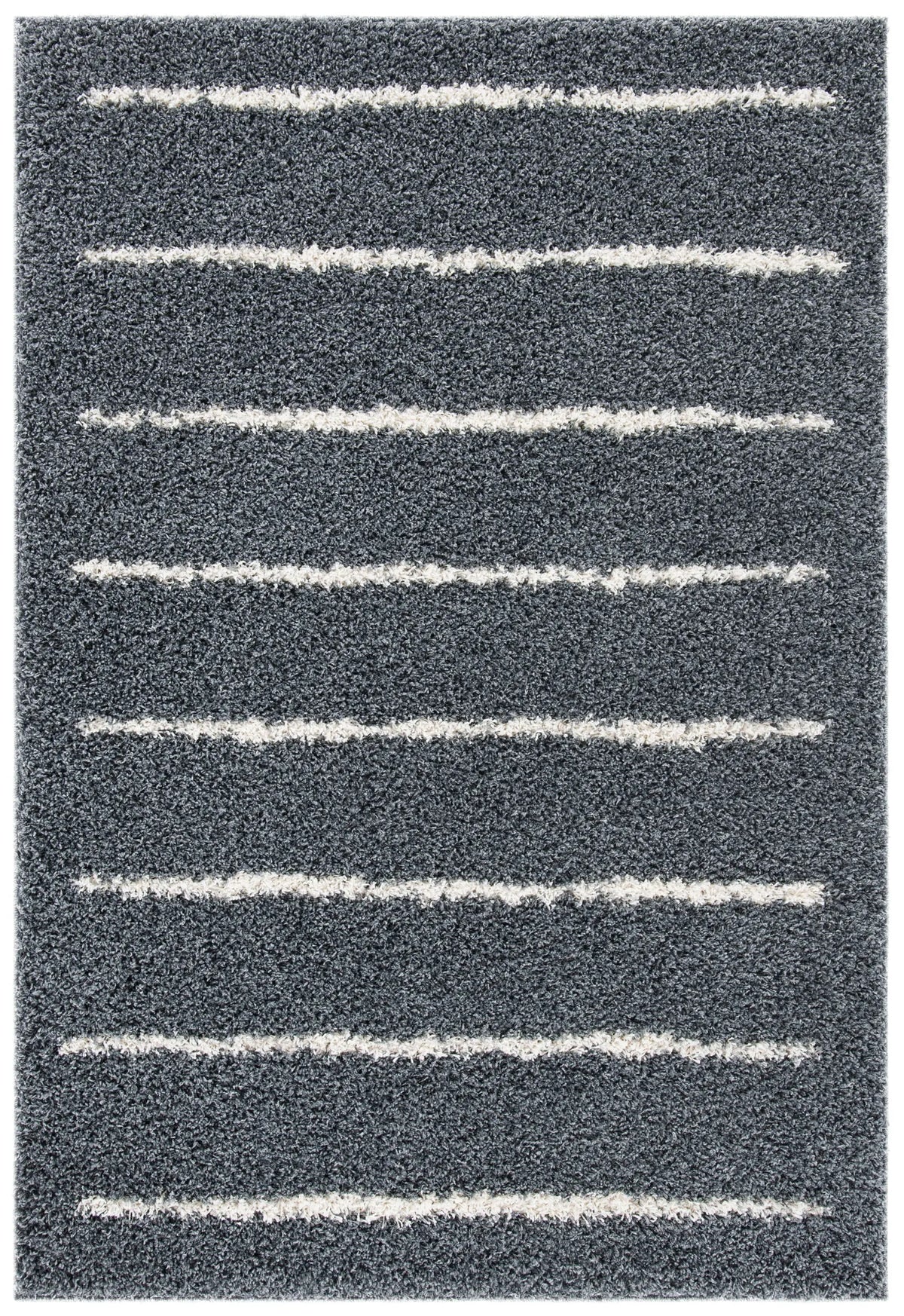 Safavieh Venus Shag 600 4'-0" x 6'-0" Rug in Dark Grey / Ivory