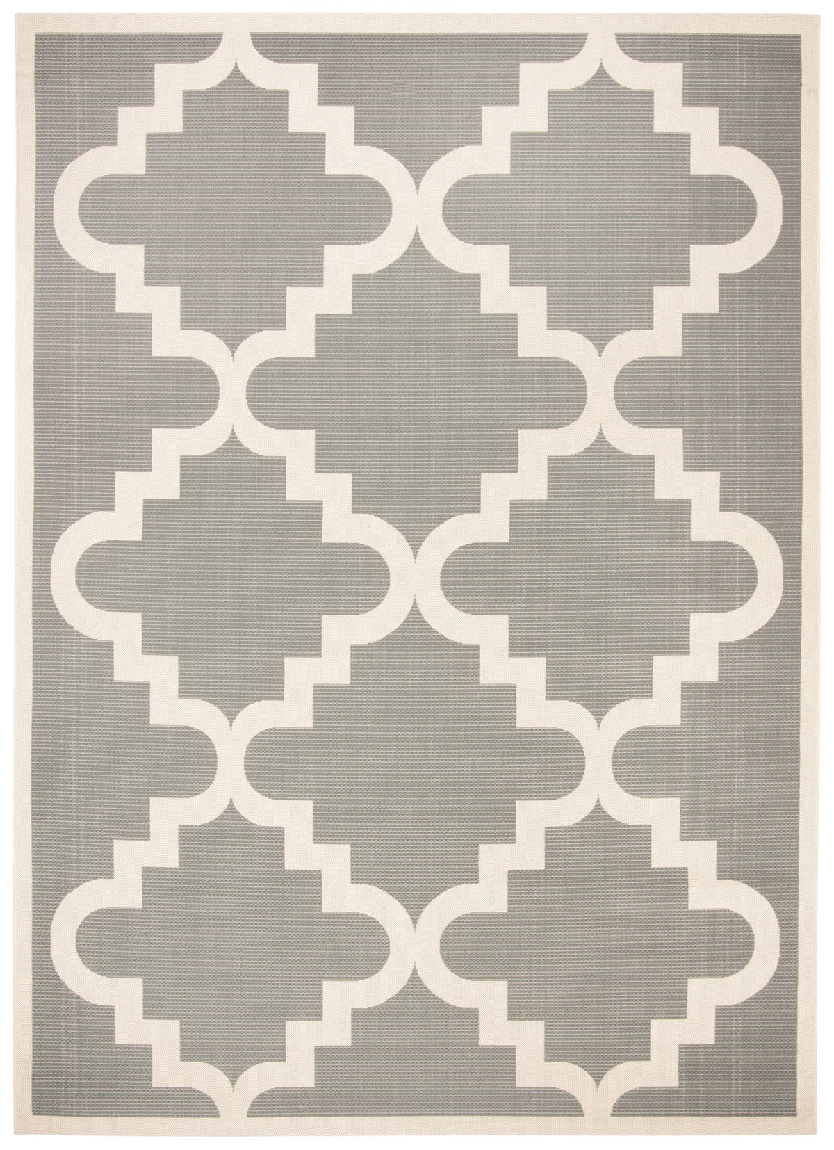 Safavieh Courtyard 8'-0" x 11'-2" Rug in Anthracite / Beige