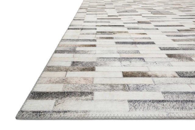 Loloi Maddox Mad-01 Ivory / Grey Rugs - rug corner