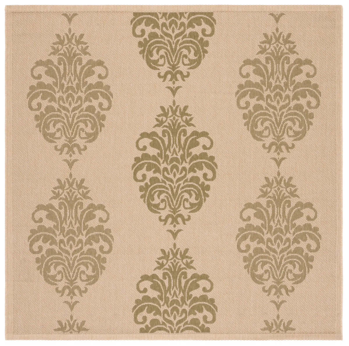 Safavieh Courtyard 6'-7" x 6'-7" Rug in Natural / Olive