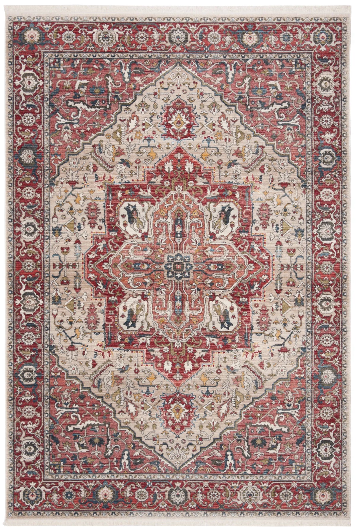 Safavieh Vintage Persian 4'-0" x 6'-0" Rug in Red / Ivory