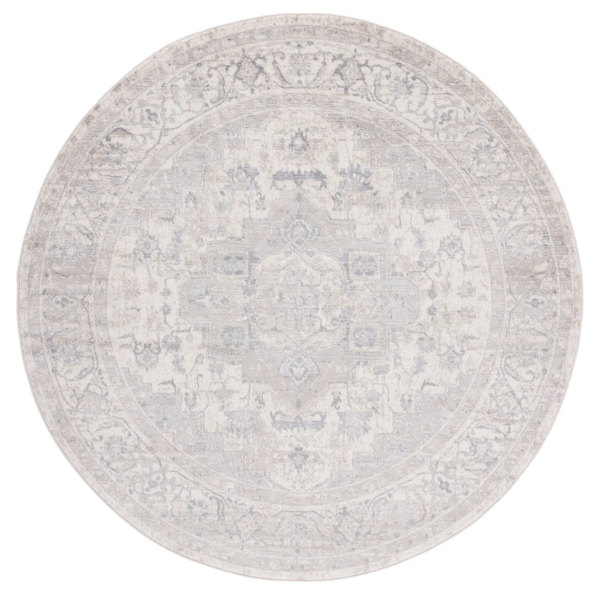 Safavieh Brentwood 6'-7" x 6'-7" Rug in Ivory / Grey