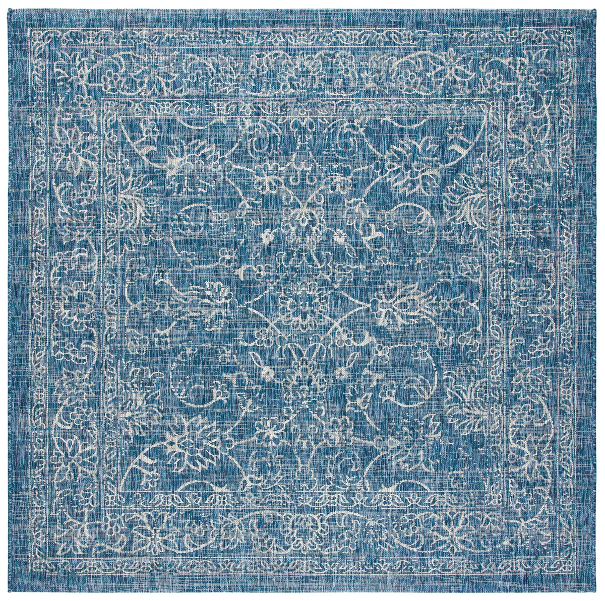 Safavieh Courtyard 6'-7" x 6'-7" Rug in Navy / Ivory