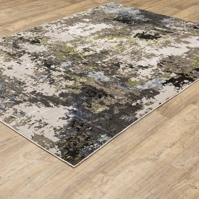 Oriental Weavers Sphinx Caravan 502Z8 Grey/ Green Rugs - angle detail