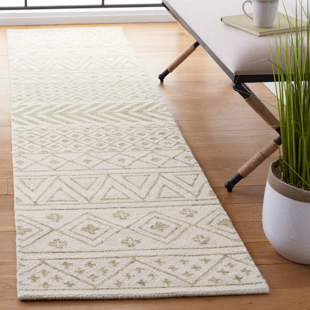Safavieh Metro 2'-3" x 9'-0" Rug in Ivory / Light Green