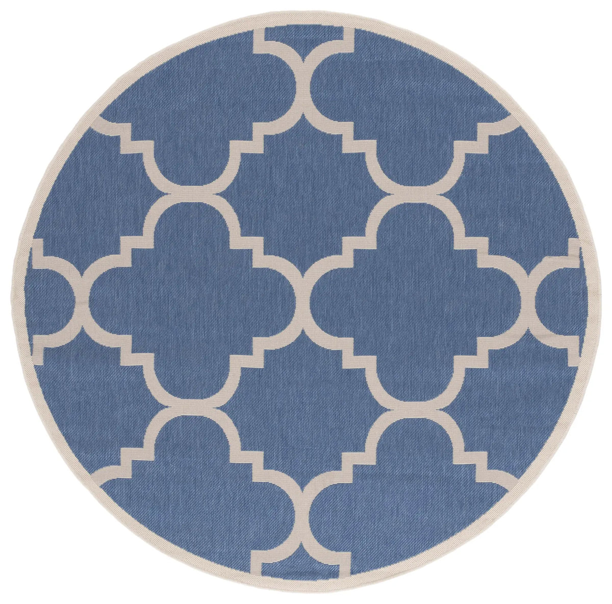 Safavieh Courtyard 5'-3" x 5'-3" Rug in Blue / Beige