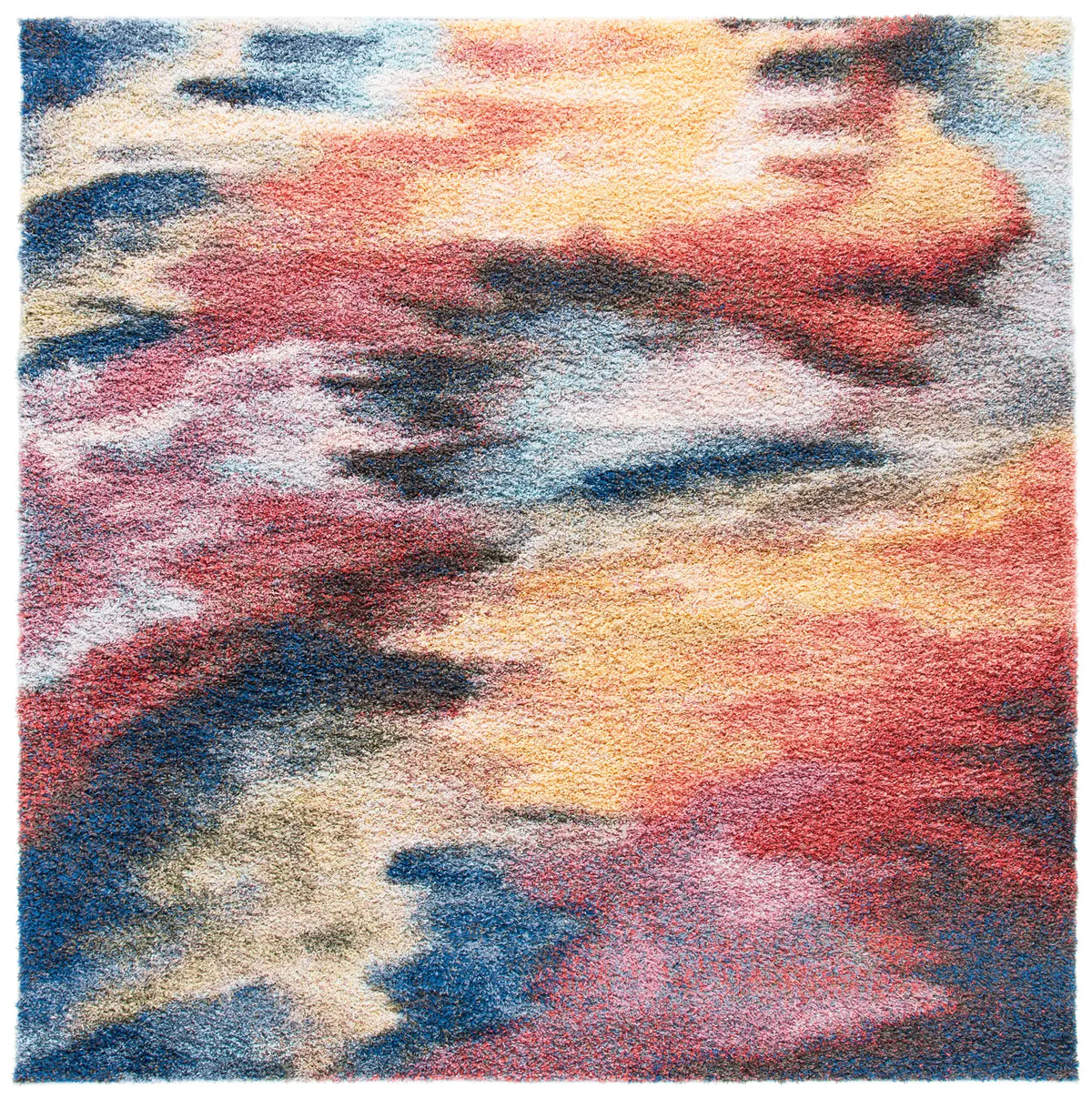 Safavieh Calista 6'-7" x 6'-7" Rug in Red / Blue