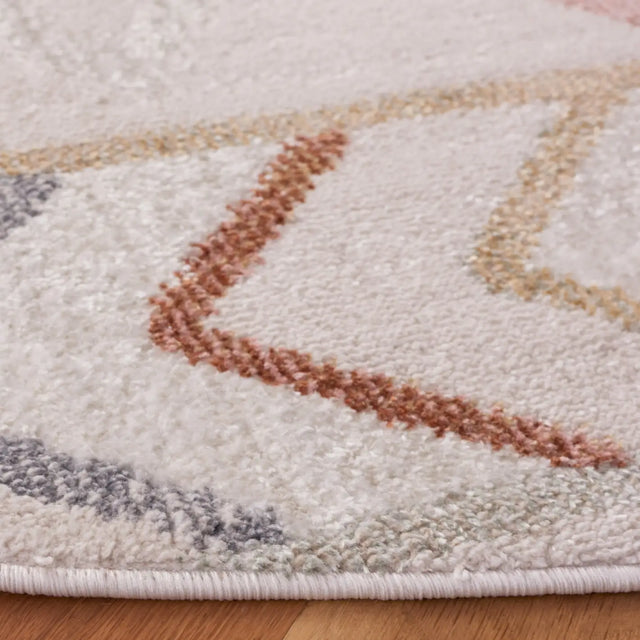 Safavieh Blair Washable 6'-7" x 6'-7" Rug in Beige / Multi
