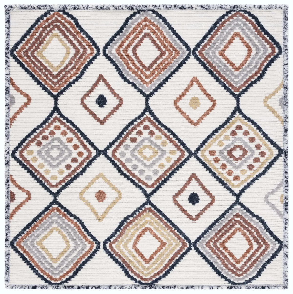 Safavieh Marrakesh 6'-7" x 6'-7" Rug in Ivory / Multi