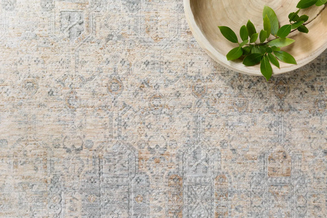 Loloi Pandora Pan-02 Ivory / Mist Rugs - styled aerial 1