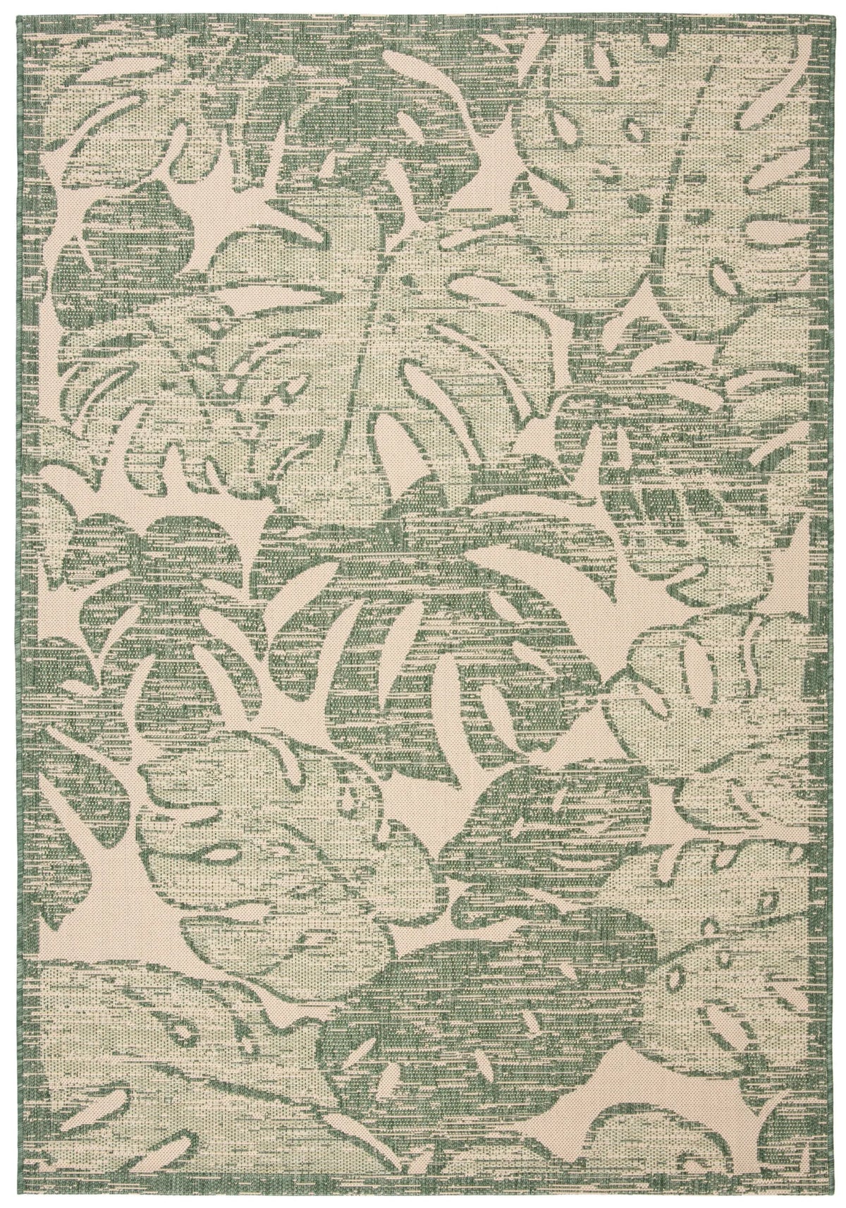 Safavieh Courtyard 4'-0" x 5'-7" Rug in Beige / Green