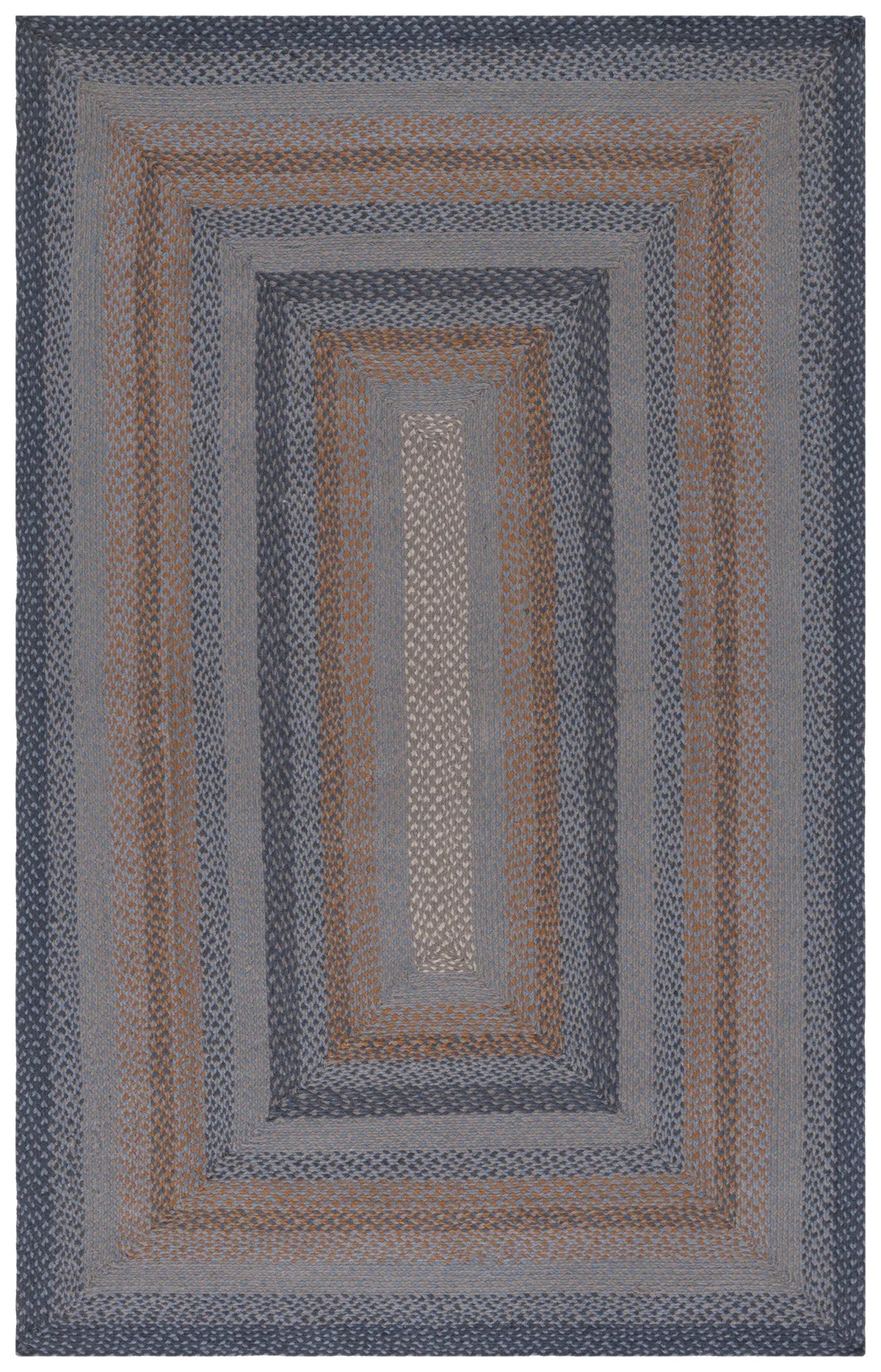 Safavieh Braided 4'-0" x 6'-0" Rug in Grey / Brown