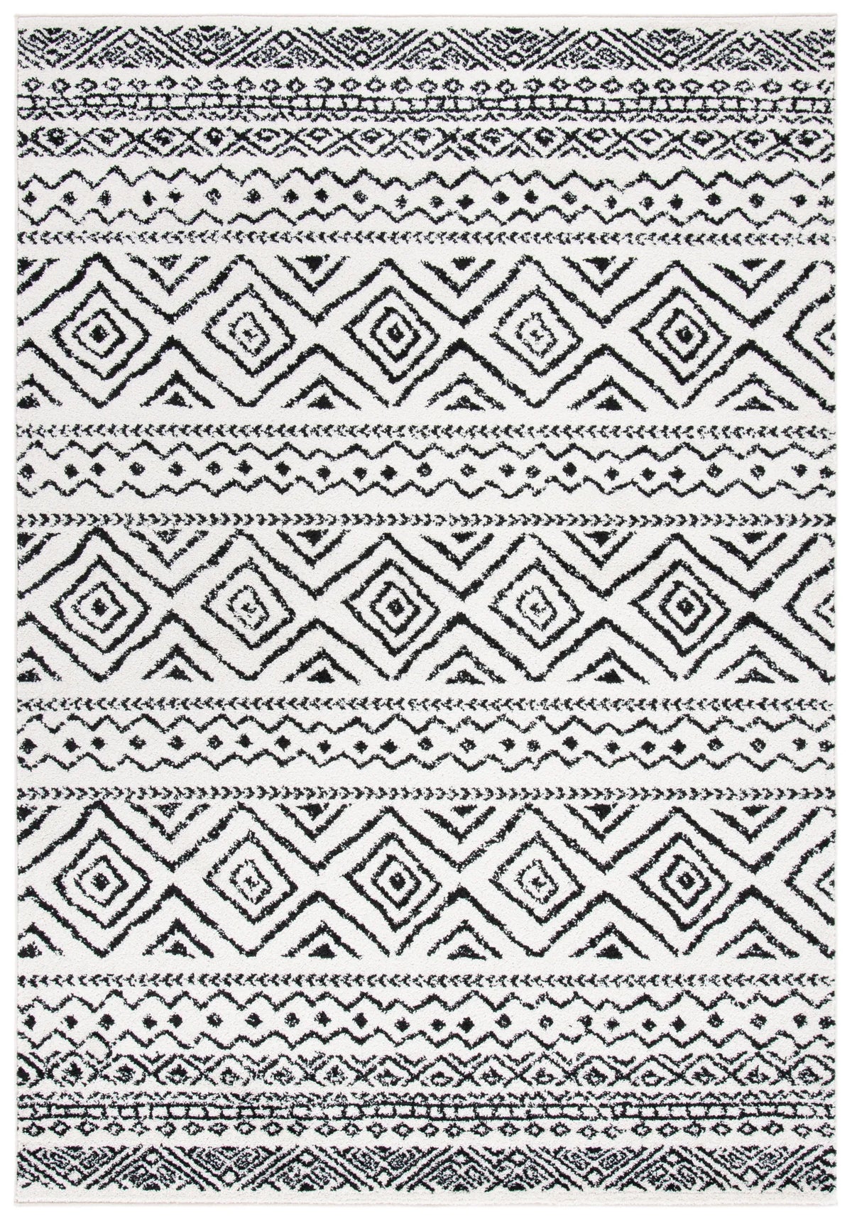 Safavieh Tulum 4'-0" x 6'-0" Rug in Ivory / Black