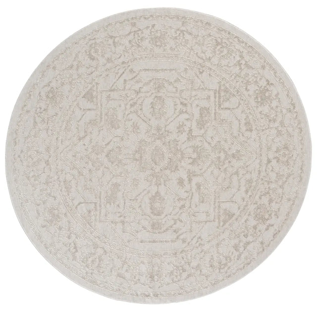 Safavieh Reflection 6'-7" x 6'-7" Rug in Ivory / White