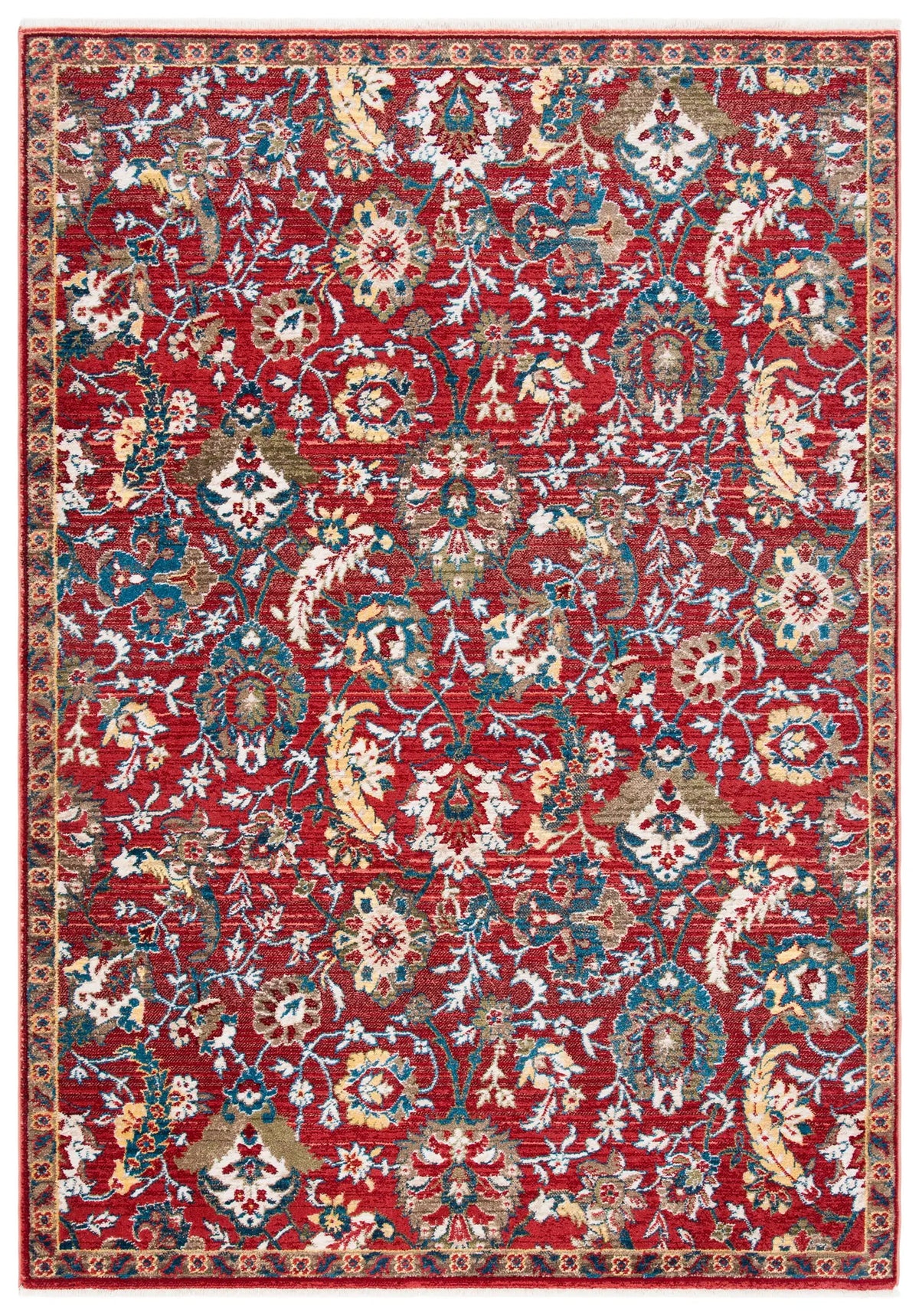 Safavieh Kashan 5'-1" x 7'-5" Rug in Rust / Ivory