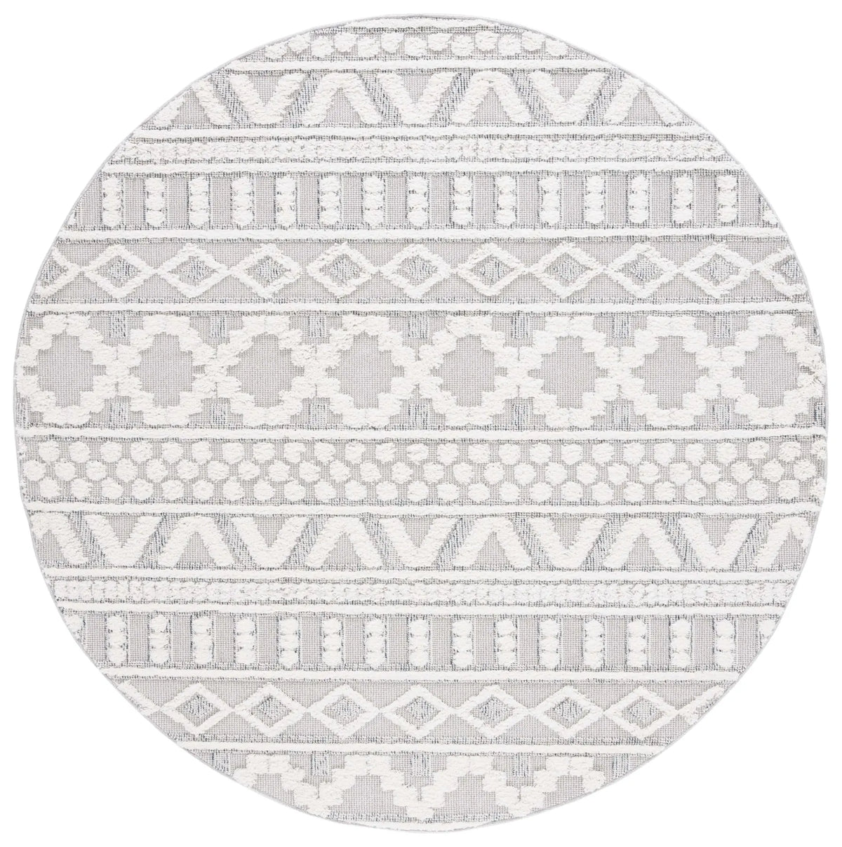 Safavieh Trends 6'-7" x 6'-7" Rug in Grey / Ivory