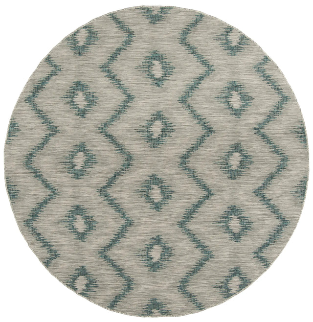Safavieh Courtyard 6'-7" x 6'-7" Rug in Grey / Blue