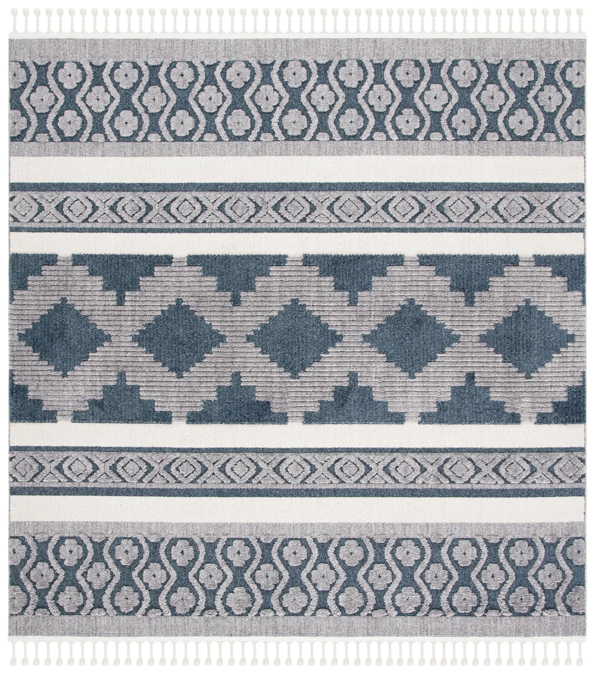 Safavieh Marrakesh 6'-7" x 6'-7" Rug in Ivory / Blue