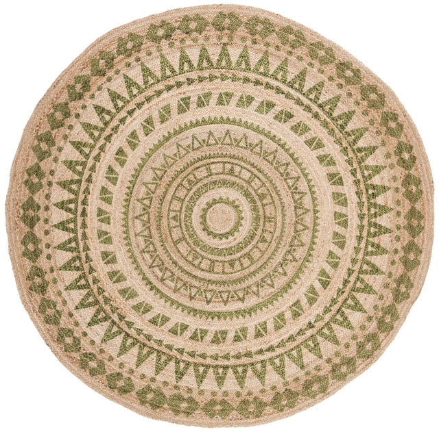 Safavieh Natural Fiber 8'-0" x 8'-0" Rug in Green / Natural