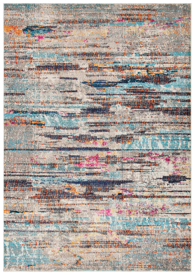 Safavieh Madison 4'-0" x 6'-0" Rug in Grey / Turquoise