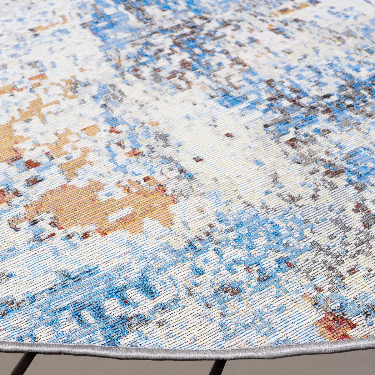 Safavieh Barbados 500 6'-6" x 6'-6" Rug in Ivory / Blue Rust