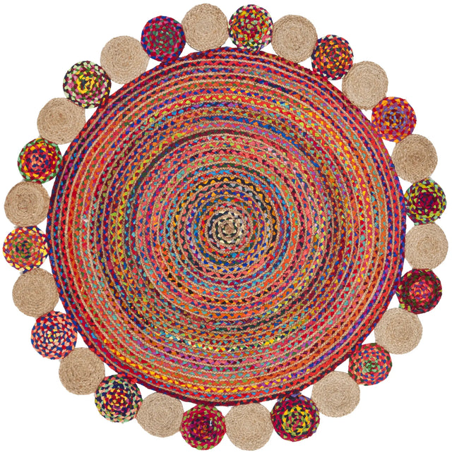 Safavieh Cape Cod 5'-0" x 5'-0" Rug in Red / Multi